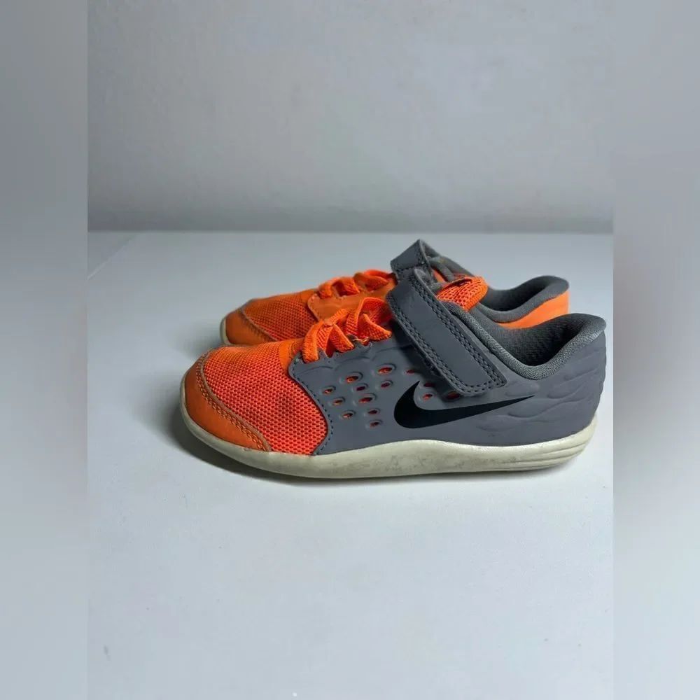 Nike Stelos Orange Hook & Loop Synthetic Mesh Toddler Size 10